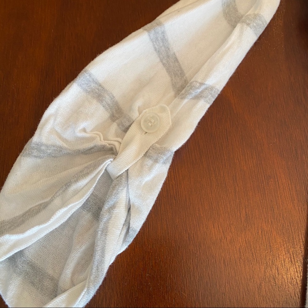 Express Lightweight Striped Drape Front Cardigan - image 4